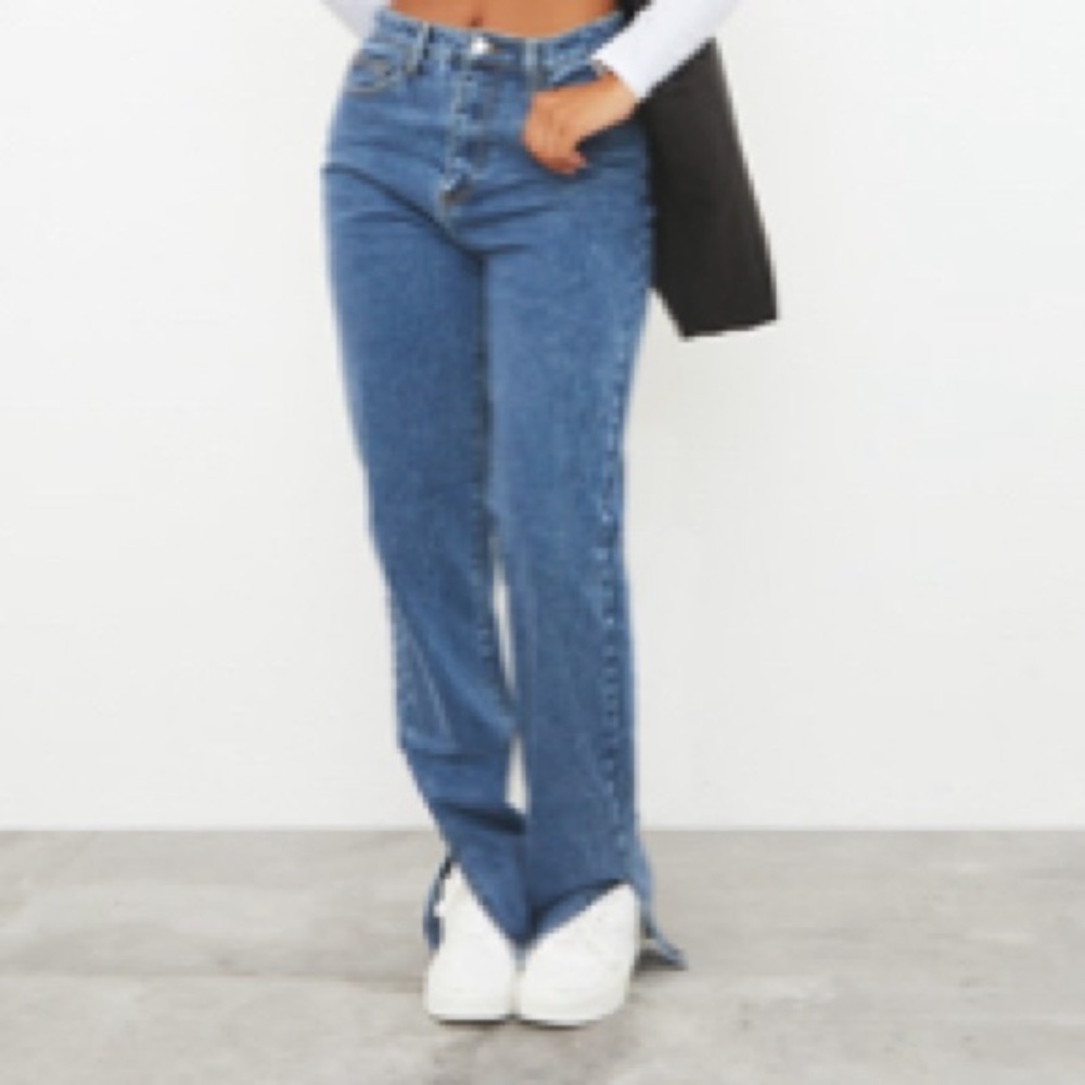 Hem Split Jeans - Picture 4 of 4